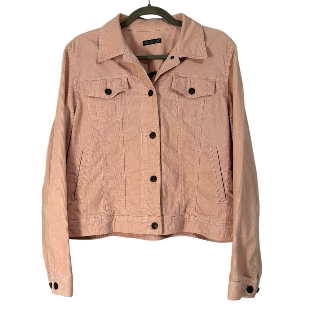 Vintage Lauren Jeans Co Ralph Lauren Pink Corduroy Trucker Jacket Womens L Y2K